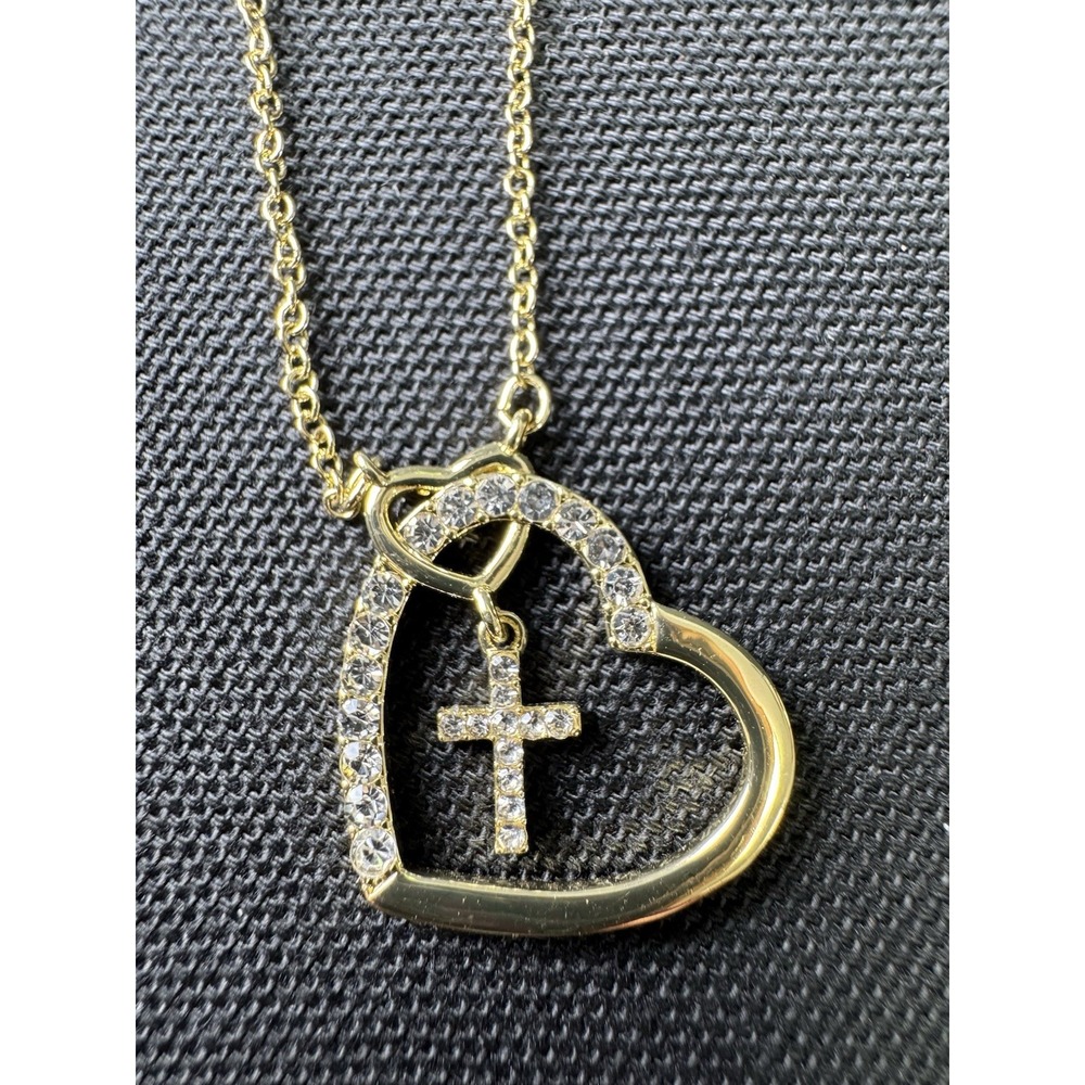 ESPVO Happy 10th Birthday Necklace 14K GoldPlated Heart & Cross Girl Gifts